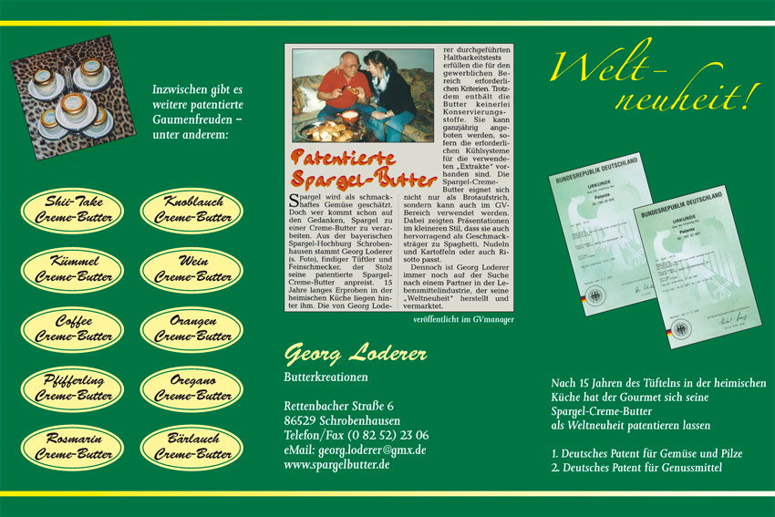 Spargelbutter Georg Loderer Schrobenhausen
